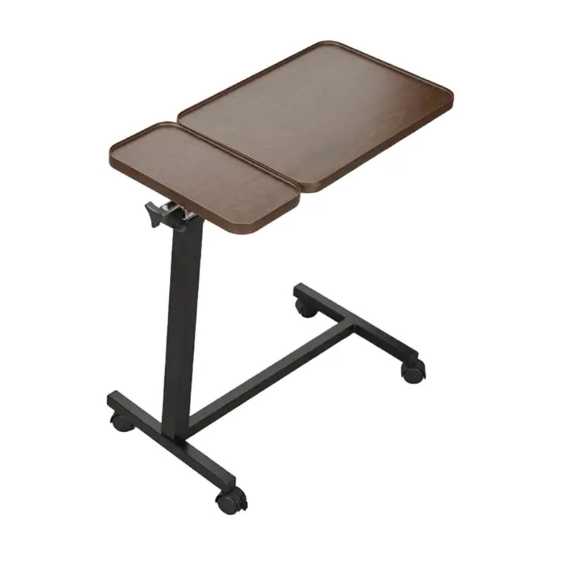 Versatile Adjustable Wooden Overbed Table for Comfortable Use
